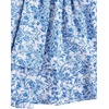 image:imageRoseSeek Girls Floral Summer Dress Layer Ruffle Sweetheart Neck Short Puff Sleeve A Line Casual DressBlue and White