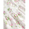 image:imageRoseSeek Girls Floral Summer Dress Layer Ruffle Sweetheart Neck Short Puff Sleeve A Line Casual DressMulticolor Pink