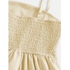 image:imageRoseSeek Girls Flowy Cami Dress Ruched Sleeveless Pink Layered Ruffle Kawaii Short Smocked Summer DressesBeige