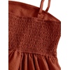 image:imageRoseSeek Girls Flowy Cami Dress Ruched Sleeveless Pink Layered Ruffle Kawaii Short Smocked Summer DressesBurnt Orange
