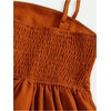 image:imageRoseSeek Girls Flowy Cami Dress Ruched Sleeveless Pink Layered Ruffle Kawaii Short Smocked Summer DressesDark Burnt Orange
