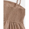 image:imageRoseSeek Girls Flowy Cami Dress Ruched Sleeveless Pink Layered Ruffle Kawaii Short Smocked Summer DressesKhaki