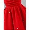 image:imageRoseSeek Girls Flowy Cami Dress Ruched Sleeveless Pink Layered Ruffle Kawaii Short Smocked Summer DressesPure Red