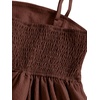 image:imageRoseSeek Girls Flowy Cami Dress Ruched Sleeveless Pink Layered Ruffle Kawaii Short Smocked Summer DressesRust Brown