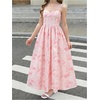 image:imageRoseSeek Girls Flowy Floral Midi Dresses Smocked Cami Sundress Beach Vacation Summer DressFloral Pink