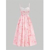 image:imageRoseSeek Girls Flowy Floral Midi Dresses Smocked Cami Sundress Beach Vacation Summer DressFloral Pink