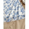 image:imageRoseSeek Girls Formal Cute Dresses Floral Mesh Ruched Mini Dress Spaghetti Strap Vacation Summer DressesBlue and White
