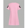 image:imageRoseSeek Girls Striped Number Graphic T Shirt Dress Short Sleeve Crewneck Summer A Line Jersey Mini DressMulticolor