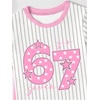 image:imageRoseSeek Girls Striped Number Graphic T Shirt Dress Short Sleeve Crewneck Summer A Line Jersey Mini DressMulticolor Pink