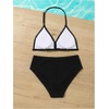 image:imageRoseSeek Girls Tie Dye Smocked 2 Piece Swimwear Sets Backless Halter Bikini Cute Brief Bathing SuitBlack