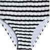 image:imageRoseSeek Girls Tie Dye Smocked 2 Piece Swimwear Sets Backless Halter Bikini Cute Brief Bathing SuitBlack Striped