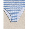 image:imageRoseSeek Girls Tie Dye Smocked 2 Piece Swimwear Sets Backless Halter Bikini Cute Brief Bathing SuitBlue and White