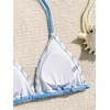 image:imageRoseSeek Girls Tie Dye Smocked 2 Piece Swimwear Sets Backless Halter Bikini Cute Brief Bathing SuitBlue and White