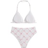 image:imageRoseSeek Girls Tie Dye Smocked 2 Piece Swimwear Sets Backless Halter Bikini Cute Brief Bathing SuitBow Pink