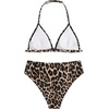 image:imageRoseSeek Girls Tie Dye Smocked 2 Piece Swimwear Sets Backless Halter Bikini Cute Brief Bathing SuitCheetah Brown