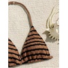 image:imageRoseSeek Girls Tie Dye Smocked 2 Piece Swimwear Sets Backless Halter Bikini Cute Brief Bathing SuitCoffee