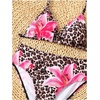 image:imageRoseSeek Girls Tie Dye Smocked 2 Piece Swimwear Sets Backless Halter Bikini Cute Brief Bathing SuitCoffee Brown