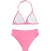 image:imageRoseSeek Girls Tie Dye Smocked 2 Piece Swimwear Sets Backless Halter Bikini Cute Brief Bathing SuitFloral Pink