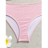 image:imageRoseSeek Girls Tie Dye Smocked 2 Piece Swimwear Sets Backless Halter Bikini Cute Brief Bathing SuitLight Striped Pink
