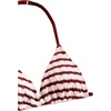 image:imageRoseSeek Girls Tie Dye Smocked 2 Piece Swimwear Sets Backless Halter Bikini Cute Brief Bathing SuitRed Striped