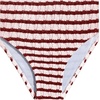 image:imageRoseSeek Girls Tie Dye Smocked 2 Piece Swimwear Sets Backless Halter Bikini Cute Brief Bathing SuitRed Striped