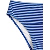 image:imageRoseSeek Girls Tie Dye Smocked 2 Piece Swimwear Sets Backless Halter Bikini Cute Brief Bathing SuitStriped Blue