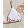 image:imageRoseSeek Girls Tie Dye Smocked 2 Piece Swimwear Sets Backless Halter Bikini Cute Brief Bathing SuitStriped Pink