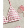 image:imageRoseSeek Girls Tie Dye Smocked 2 Piece Swimwear Sets Backless Halter Bikini Cute Brief Bathing SuitStriped Pink