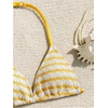 image:imageRoseSeek Girls Tie Dye Smocked 2 Piece Swimwear Sets Backless Halter Bikini Cute Brief Bathing SuitStriped Yellow
