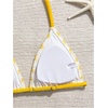 image:imageRoseSeek Girls Tie Dye Smocked 2 Piece Swimwear Sets Backless Halter Bikini Cute Brief Bathing SuitStriped Yellow and White