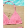image:imageRoseSeek Girls Tie Dye Smocked 2 Piece Swimwear Sets Backless Halter Bikini Cute Brief Bathing SuitWatermelon Pink