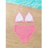 image:imageRoseSeek Girls Tie Dye Smocked 2 Piece Swimwear Sets Backless Halter Bikini Cute Brief Bathing SuitWatermelon Pink