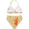 image:imageRoseSeek Girls Tie Dye Smocked 2 Piece Swimwear Sets Backless Halter Bikini Cute Brief Bathing SuitYellow