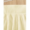 image:imageRoseSeek Girls Tiered Layer Shirred Boho Smocked Skirts Casual Cute High Waisted Pleated Ruffle Flowy Elastic SkirtsApricot