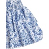 image:imageRoseSeek Girls Tiered Layer Shirred Boho Smocked Skirts Casual Cute High Waisted Pleated Ruffle Flowy Elastic SkirtsBlue and White