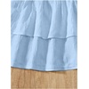 image:imageRoseSeek Girls Tiered Layer Shirred Boho Smocked Skirts Casual Cute High Waisted Pleated Ruffle Flowy Elastic SkirtsBright Blue