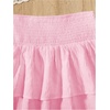 image:imageRoseSeek Girls Tiered Layer Shirred Boho Smocked Skirts Casual Cute High Waisted Pleated Ruffle Flowy Elastic SkirtsBright Pink