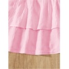 image:imageRoseSeek Girls Tiered Layer Shirred Boho Smocked Skirts Casual Cute High Waisted Pleated Ruffle Flowy Elastic SkirtsBright Pink