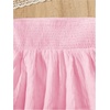 image:imageRoseSeek Girls Tiered Layer Shirred Boho Smocked Skirts Casual Cute High Waisted Pleated Ruffle Flowy Elastic SkirtsBright Pink