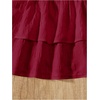 image:imageRoseSeek Girls Tiered Layer Shirred Boho Smocked Skirts Casual Cute High Waisted Pleated Ruffle Flowy Elastic SkirtsBurgundy