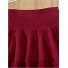 image:imageRoseSeek Girls Tiered Layer Shirred Boho Smocked Skirts Casual Cute High Waisted Pleated Ruffle Flowy Elastic SkirtsBurgundy