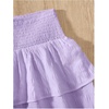 image:imageRoseSeek Girls Tiered Layer Shirred Boho Smocked Skirts Casual Cute High Waisted Pleated Ruffle Flowy Elastic SkirtsMauve Purple