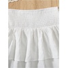 image:imageRoseSeek Girls Tiered Layer Shirred Boho Smocked Skirts Casual Cute High Waisted Pleated Ruffle Flowy Elastic SkirtsWhite