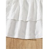 image:imageRoseSeek Girls Tiered Layer Shirred Boho Smocked Skirts Casual Cute High Waisted Pleated Ruffle Flowy Elastic SkirtsWhite
