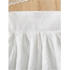 image:imageRoseSeek Girls Tiered Layer Shirred Boho Smocked Skirts Casual Cute High Waisted Pleated Ruffle Flowy Elastic SkirtsWhite