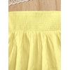 image:imageRoseSeek Girls Tiered Layer Shirred Boho Smocked Skirts Casual Cute High Waisted Pleated Ruffle Flowy Elastic SkirtsYellow