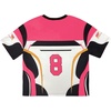 image:imageRoseSeek Jersey Shirts for Women Graphic Color Block Racing T Shirt Short Sleeve Crewneck Football Jerseys TShirtHot Pink