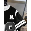 image:imageRoseSeek Jersey Shirts for Women Graphic Color Block Racing T Shirt Short Sleeve Crewneck Football Jerseys TShirtMix Black and White