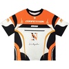 image:imageRoseSeek Jersey Shirts for Women Graphic Color Block Racing T Shirt Short Sleeve Crewneck Football Jerseys TShirtOrange and White