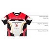 image:imageRoseSeek Jersey Shirts for Women Graphic Color Block Racing T Shirt Short Sleeve Crewneck Football Jerseys TShirtRed and White